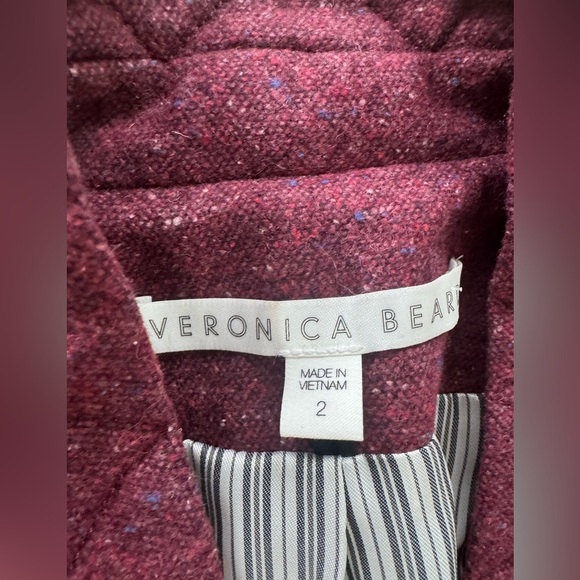 Veronica Beard Farley Dickey Jacket Blazer Berry Size 2 - Picture 7 of 12